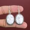 Howlite Earring 925 Sterling Silver Earrings Handmade Earring Original Gemstone Jewelry Vintage Earrings Engagement Gifts Birthstone Jewelry