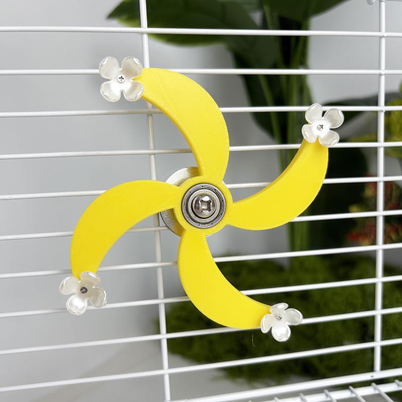 

M-Interactive Rotating Windmill Parrot Relieve Boredom Toy Bird Mental Stimulation Entertainment Gnawing Cage Accessories Toy