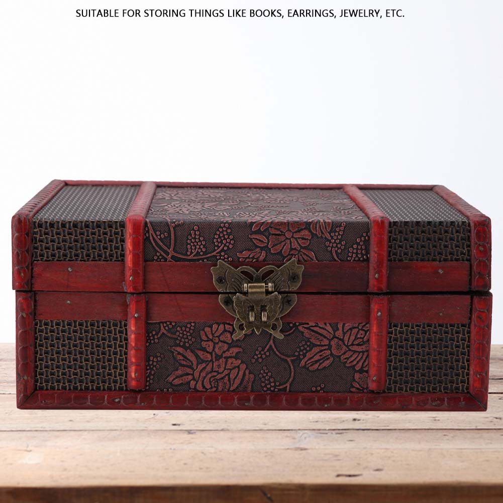 Vintage Wooden Jewelry Storage Box   Wooden Decorative Book Box(Grape)