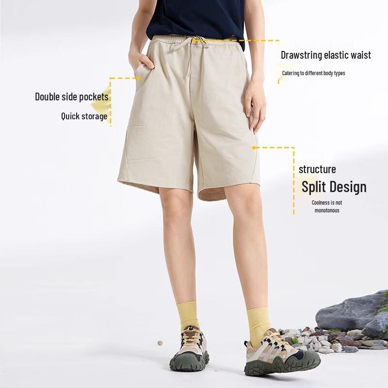 Camel Women's Casual Pure Cotton Knit Shorts