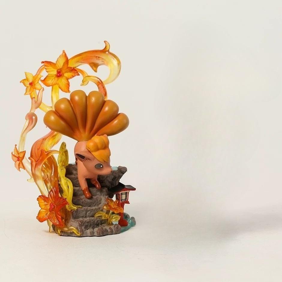 Pokmon Ice Ivysaur Fire Ivysaur Figure Model Figurine Gift Box Set vivid and beautiful Ice Eevee and Fire Eevee invincible