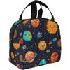 Space Planet Insulated Lunch Bag for Kids Solar System Lunch Box Universe Galaxy Cooler Bag for Boys Girls School Travel Picnic