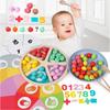 Kid's Montessori Education Rainbow Blocks Simulation Fruit Classification Toys Learning Color Math Pretend Play Clip Fruits Toys
