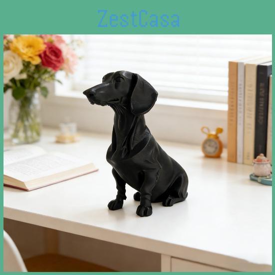 Yousheng 3d Dog Dachshund Statue Printed Cute Dog Sculpture For Home Office Desk Shelf Decor Collectible Gift For Dog Lovers