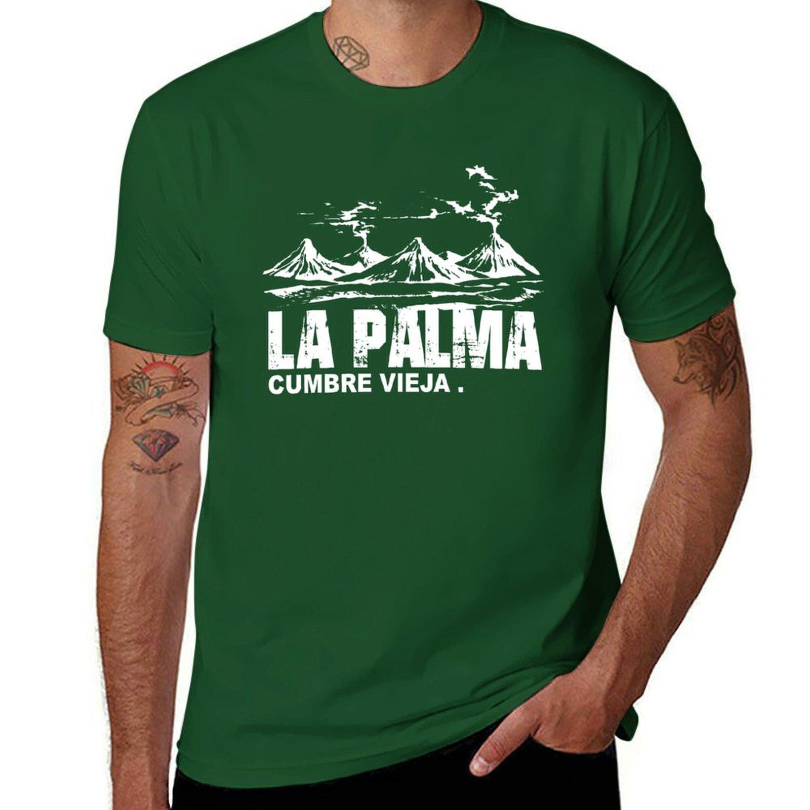 

La palma Cumbre Vieja T-Shirt tops customs design your own shirts graphic tees mens t shirt 4XL
