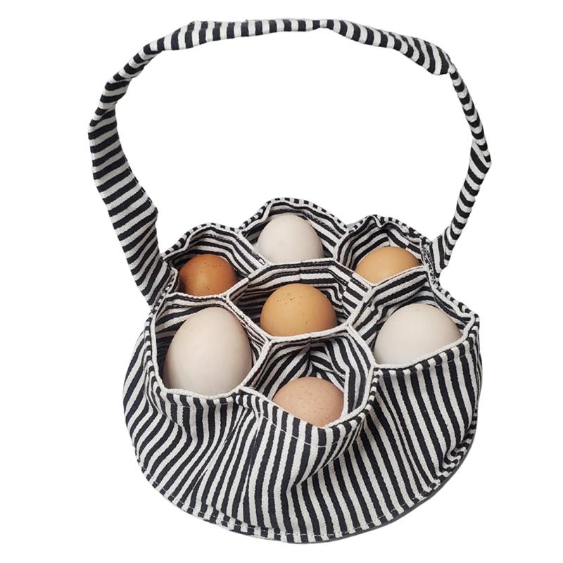 Practical-Collection Basket For Gathering Eggs - 1PCS Egg Collecting Basket With 7 Pouches For Chicken, Duck And Quail Eggs