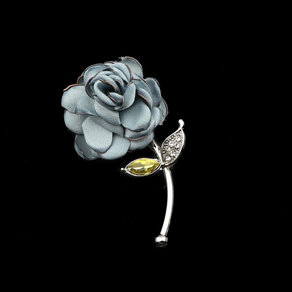 Men's Advanced Retro Breastpin Pin Golden Jewelry Rose Flower Banquet Brooch Stick Corsage Collar Pins Shirt Accessory Gift