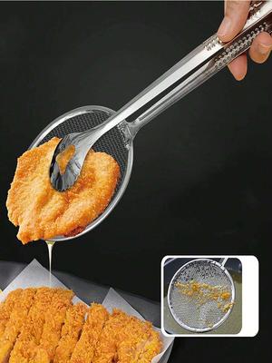 Lebensmittel Sieb Küchen Sieb Edelstahl Frittiert,Lebensmittel Filter Zange,Hochtemperatur Beständige Filter Klemme
