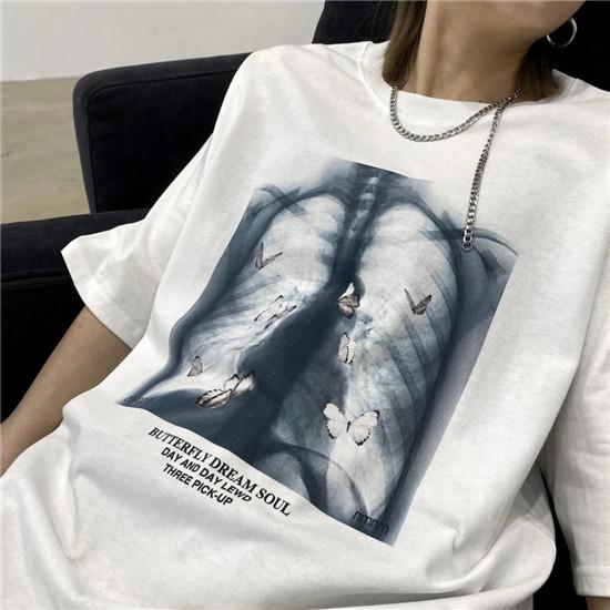 Oversized T-shirt Gothic Women Cartoon Harajuku Top Women y2k
