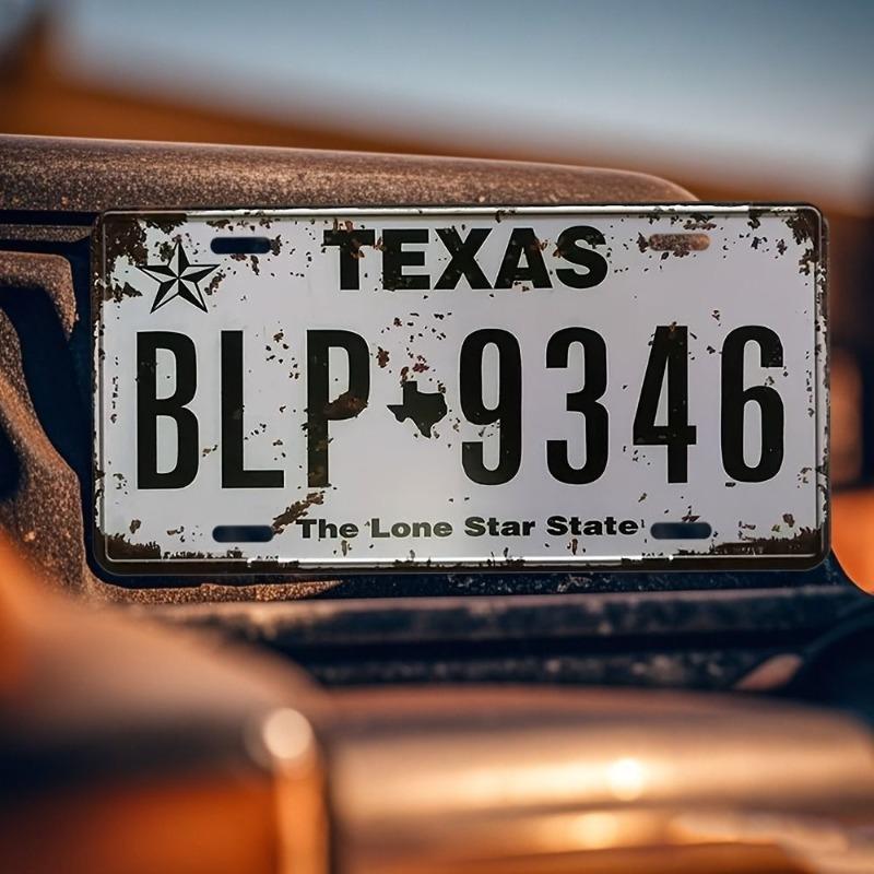 Motorcycle Souvenir License Plate, Metal Auto Wall Decor 15x30cm