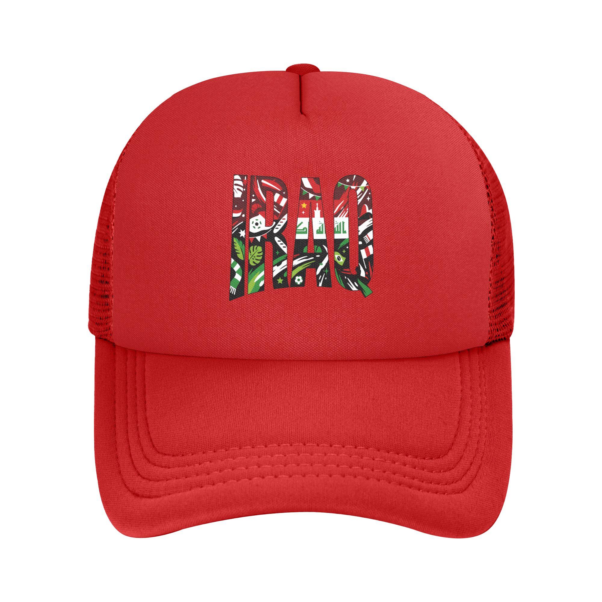 Iraq Flag Iraqi Soccer Football Casquette Unisex Outdoor Hats Adjustable Snapback Hat Casual Baseball Caps One Size