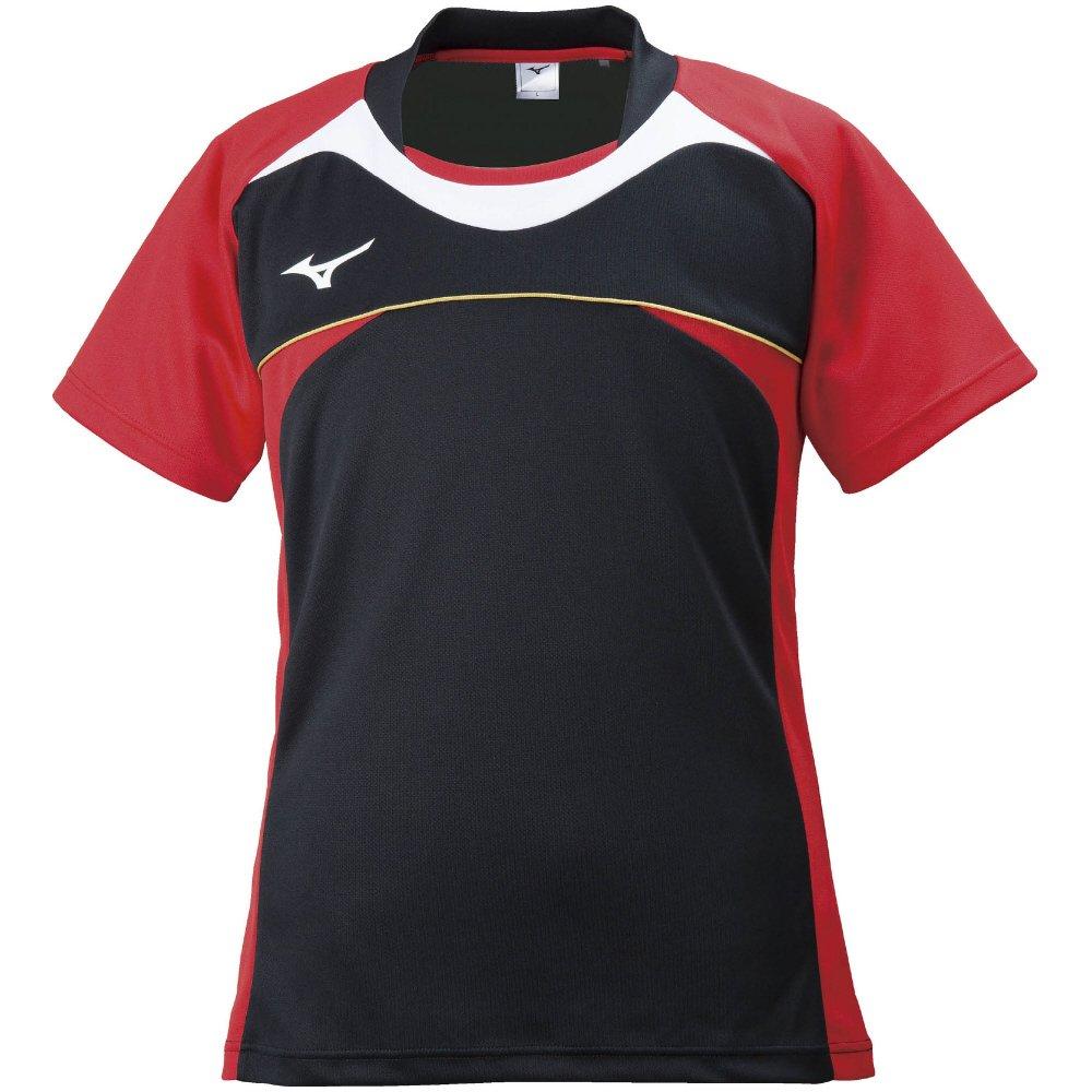 Mizuno Rugby Game Practice R2MA8001 Size S Men's Jersey, Moisture-Wicking, Quick-Drying, Jersey, 09, Black,