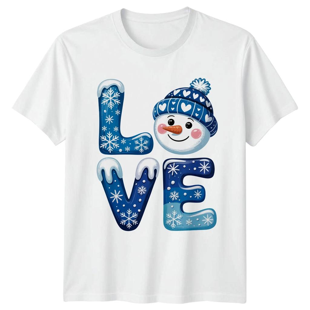 Love SnowUnisex Christmas Winter Holidays Unisexs Unisexs Graphic Tee