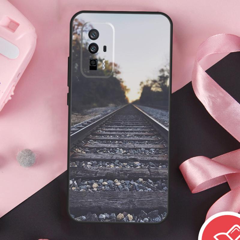 Train Rail Sunlight Case For POCO F6 X6 X3 X5 M6 Pro F3 F5 M5s Xiaomi 14 Ultra 13 12 Lite 11T 12T 13T Pro Cover