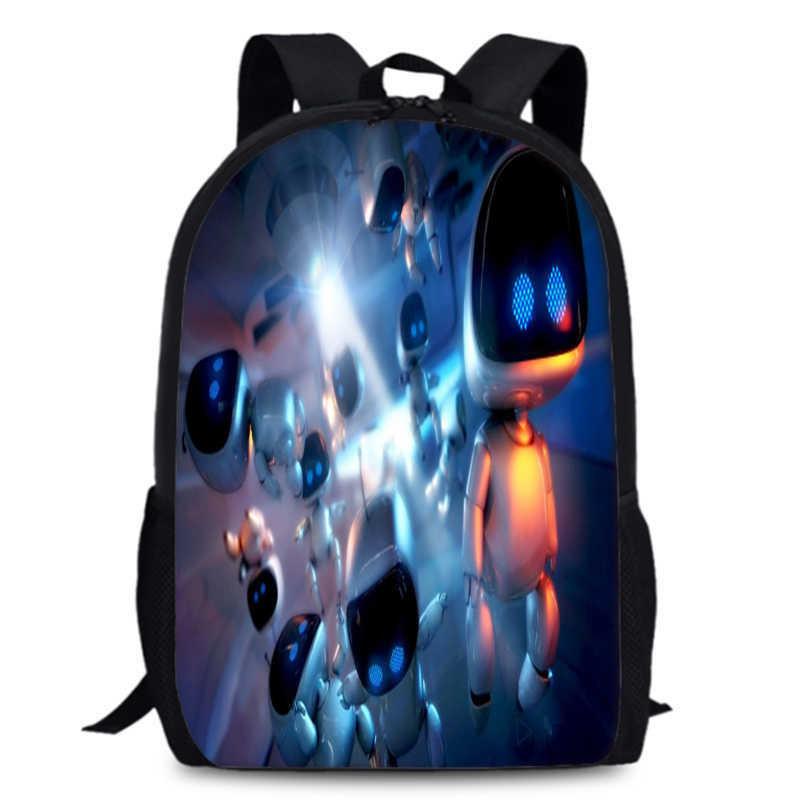 Astro Bot 15 Inch Large Capacity School Backpack Stylish Oxford Cloth Design For Kids