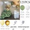 Avocado Green Balloons Garland White Pastel Yellow Gold Latex Balloon Arch Wedding Anniversary Baby Shower Jungle Theme Decor
