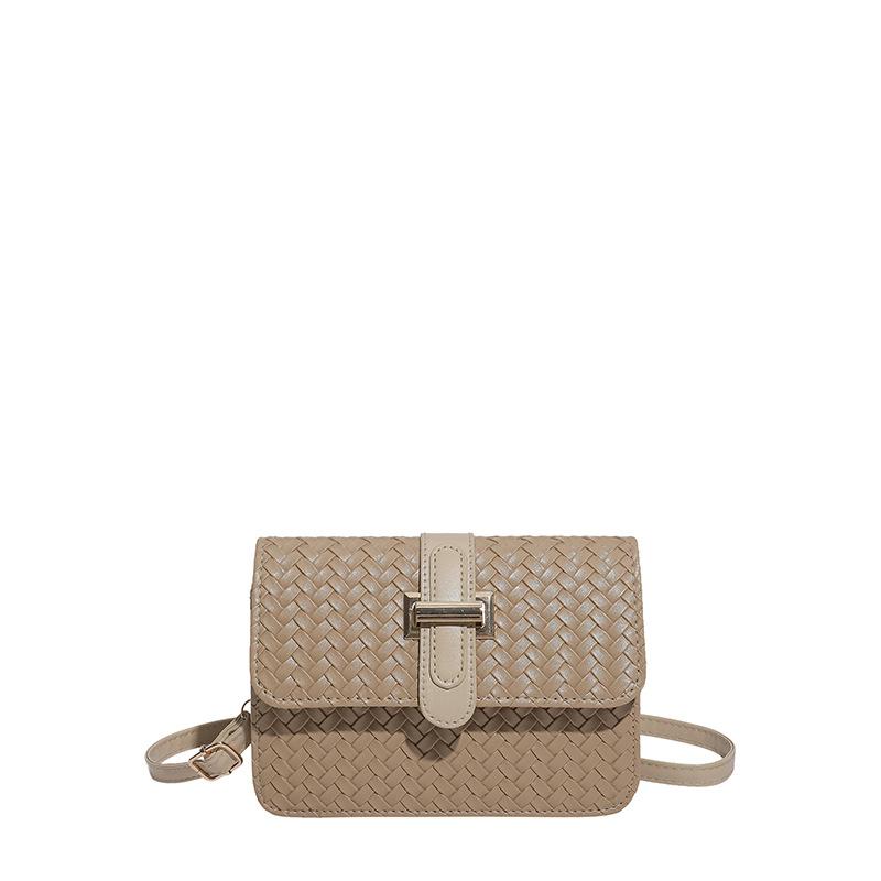 Woven texture bag women's new niche versatile foreign style small square bag fashion chain bag single shoulder messenger bag