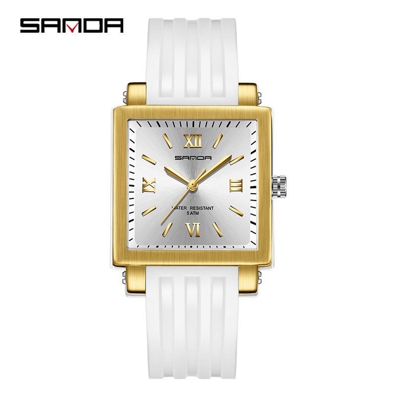 Sanda Retro Square Quartz Watch for Ladies and Students