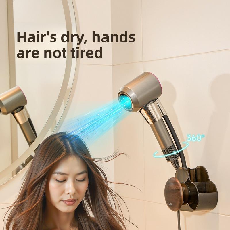 Suction Cup Hair Dryer Stand, Lazy Person Free Hands, Hair Dryer Hanging Rack, Bathroom Hair Dryer Stand, Non-drilling Storage Rack