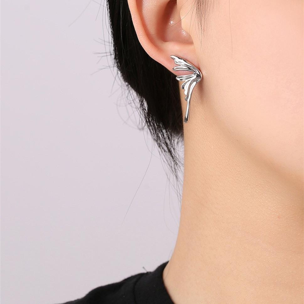 Angel Wings Personality Ins Wind Ear Literary Fan Elegant Earrings Wholesale