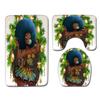 African Women'S Bathroom Floor Mat Three-Piece Bathroom Carpet Toilet Mat Set Doormat Bathroom Non-Slip Mat
