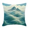 Comfortable Cyan Mountain Series Cushion for Car, Home, Bedroom, and Bedside