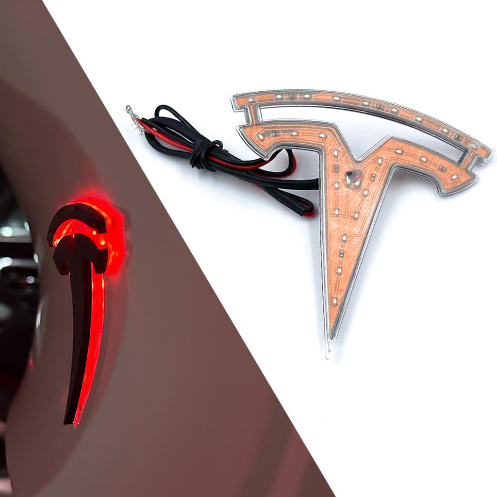 AMH1 LED Trunk Emblem Ambient Light for Tesla Model 3/Y/X/S, Two Modes for Ambient Light or Brake Light