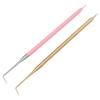 2pcs B6 Lash Perm Lift Tools Curved Tip Short Comb Stainless Steel Lash Separation Rod