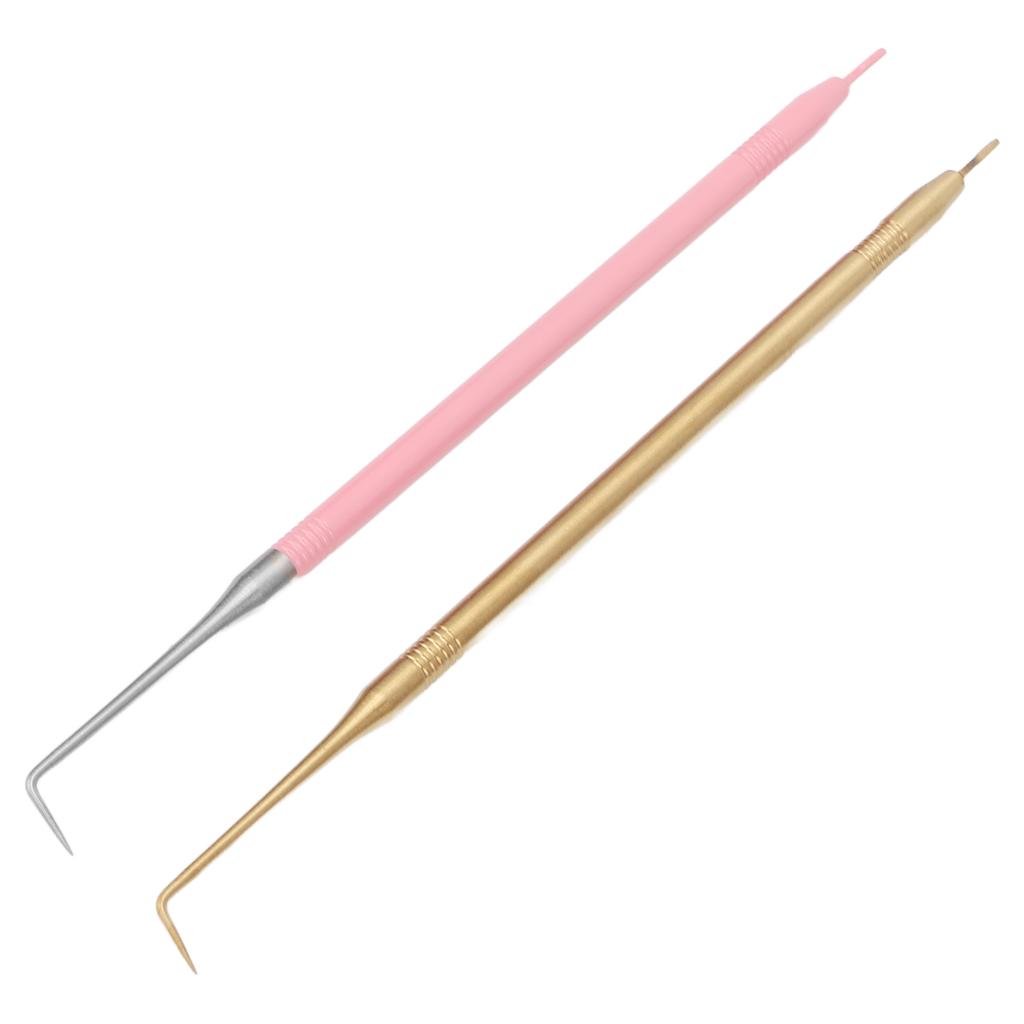 2pcs B6 Lash Perm Lift Tools Curved Tip Short Comb Stainless Steel Lash Separation Rod
