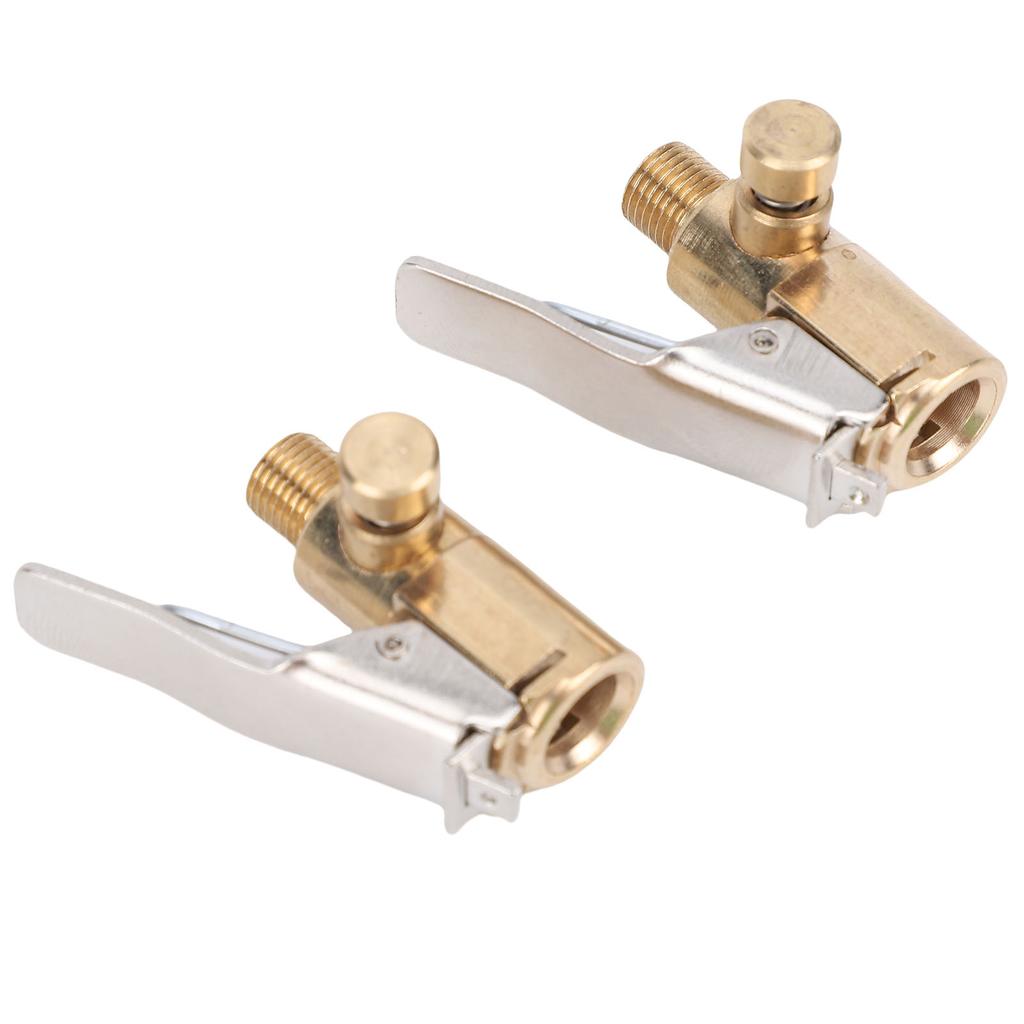 2PCS Tire   Chuck with Clip Adapter Brass Locking Tire Inflator Hose Adapter Anti Leakage Clip On Tire Chucks