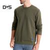 Fall Winter Men Top Loose O Neck Long Sleeves Pure Color Warm Pullover Mid Length Casual Daily Wear Sport Sweatshirt