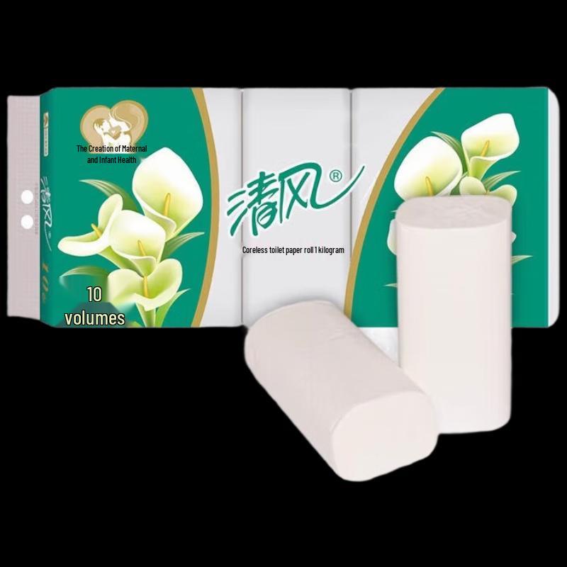 Qingfeng Unscented 3-Ply Coreless Toilet Paper
