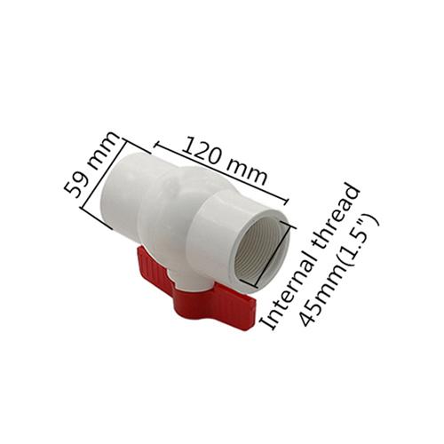 Garden Irrigation Waterstop Switch Water Control Pipe Fittings 1/2" 3/4" 1" 1.25" 1.5" 2" Female Thread PVC Ball Valve Drainage