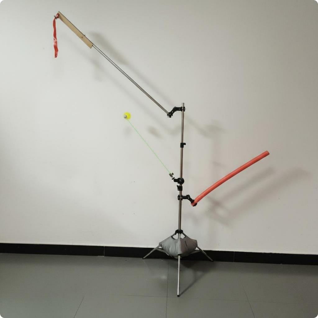 Compact Badminton Training Device Height Adjustable Shuttlecock Feeder for Home