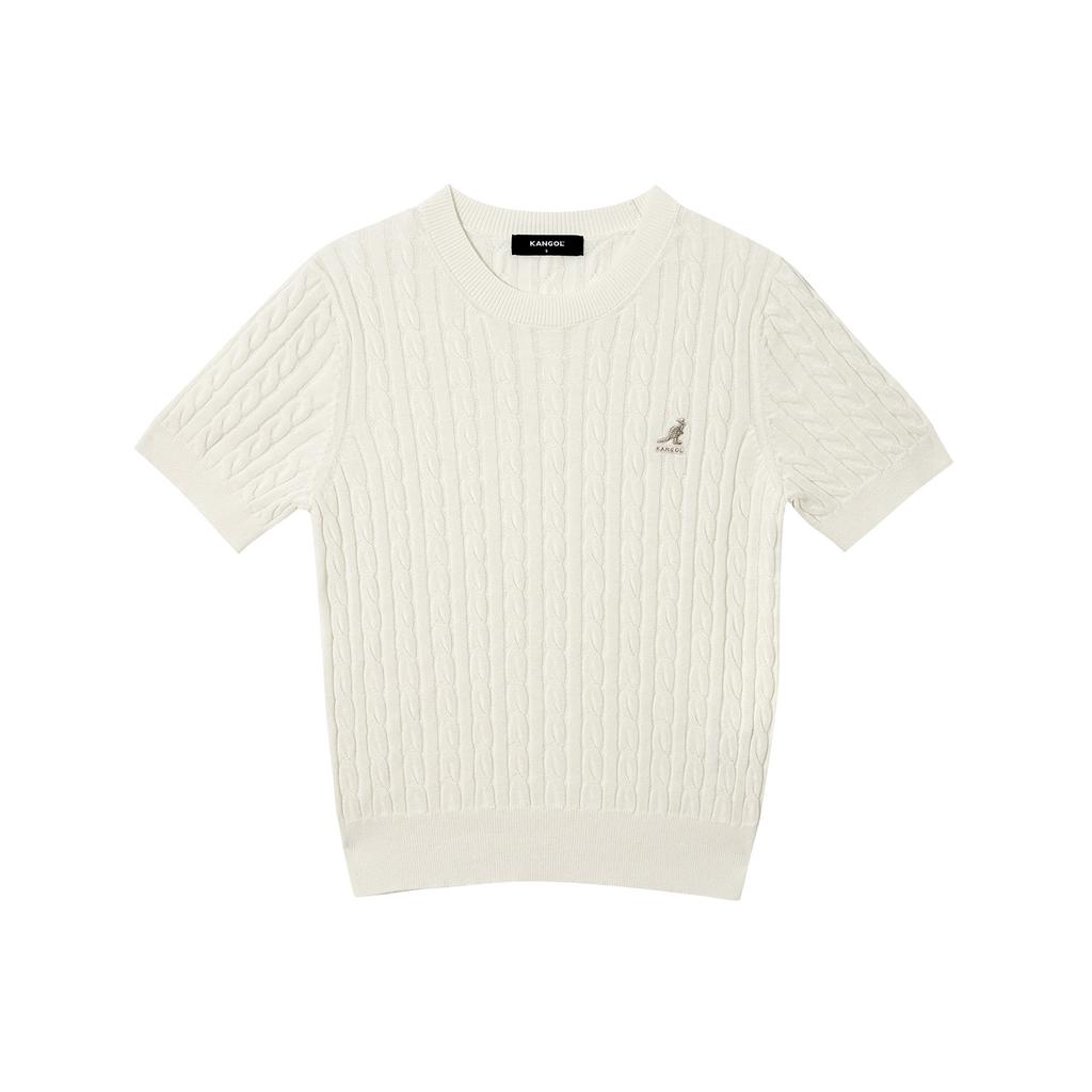 KANGOL Women'S Cable Knit 1916 Cream
