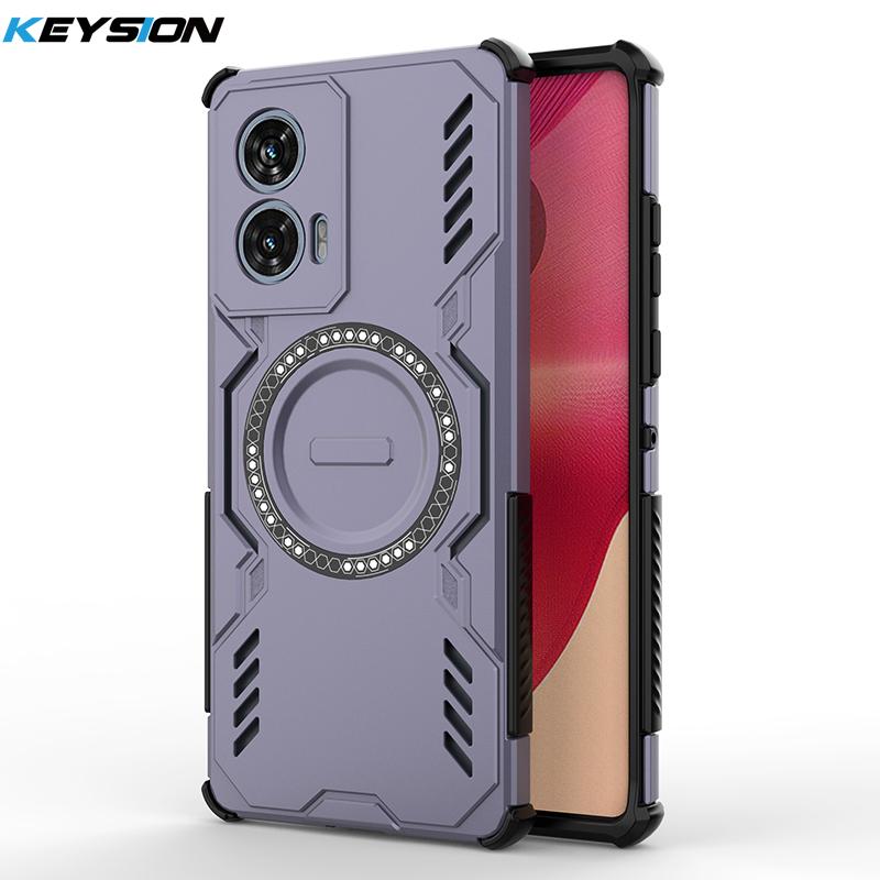KEYSION Dutý kryt pro odvod tepla pro Motorola Edge 50 5G 50 Neo Magnetické chlazení Nárazuvzdorný kryt na telefon pro Edge 50 Fusion