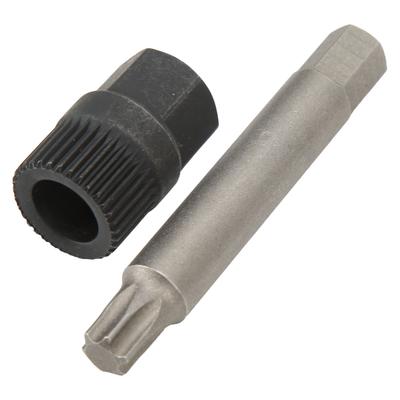 Alternator Pulley Wrench Kit 33 Teeth Spline Socket Drill Bit Puller Remover Tool Replacement for  Alternators