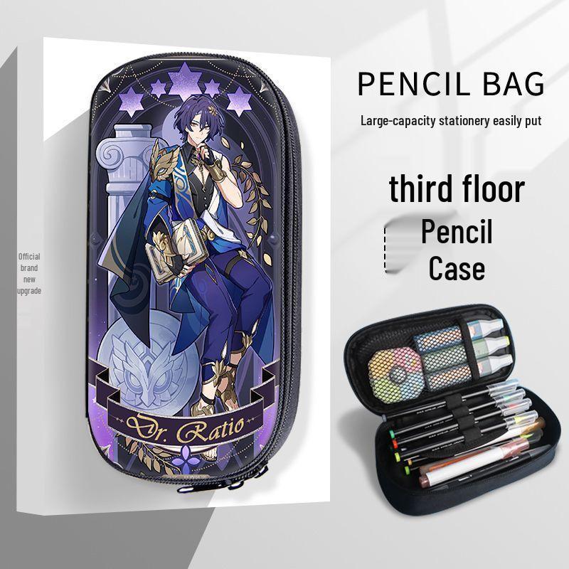 Honkai Star Rail Pencil Case for Students - Yelan, Jun, March 7th, Kafka Design