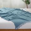 1pc Cotton Gauze Blanket  Four Layers of Yarn Tassel Blanket   Sofa Leisure Blanket  Cotton Single and Double Nap Blanket, Bedroom Decoration Supplies