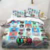 New Game Toca Life World Bedding Set Excavator Sheet King Twin Double Child Bedding Set Mircofiber or Polyester Duvet Cover Set