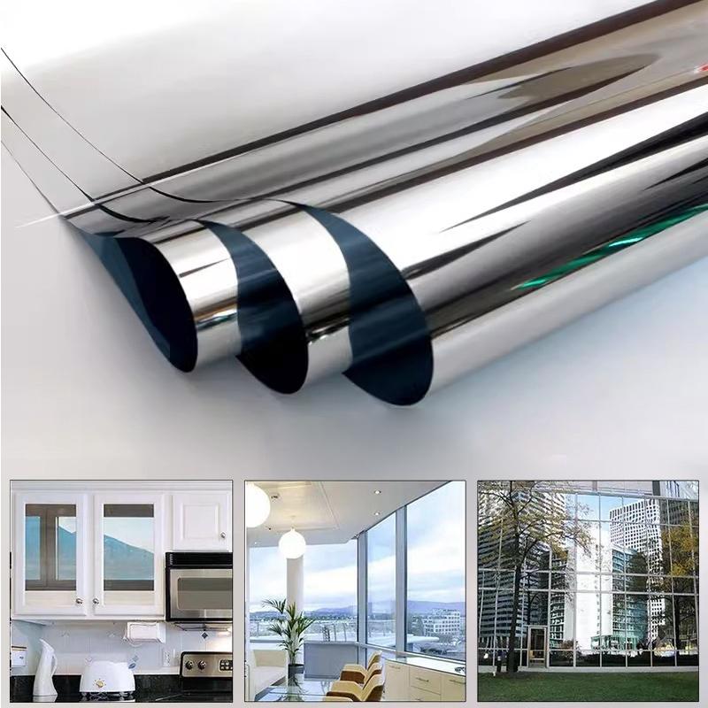 Eénwegspiegel Sticker Muurplakker Spiegelsticker Raam Privacyfolie Lichtblokkerend Verduisterend Glasfolie Warmte-isolerende Folies