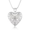 Heiß 925 Sterlingsilber Fotoanhänger Halskette 18/20/22/24 Zoll Schlangenkette Für Frau Charm Hochzeit Modeschmuck