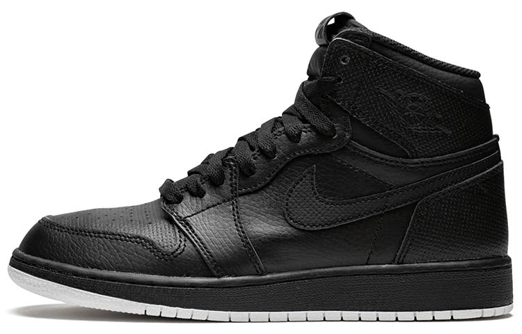 Jordan 1 Retro High OG GS Черные с перфорацией 575441-002 39
