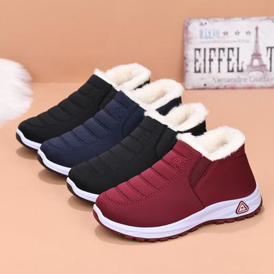 New Thick Cashmere Cotton Shoes Winter Men's and Women's Warm Snow Boots Casual Comfort Boots for Middle Aged and Elderly