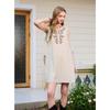 SanCai 2025 Summer Embroidered A-Line Vest Dress
