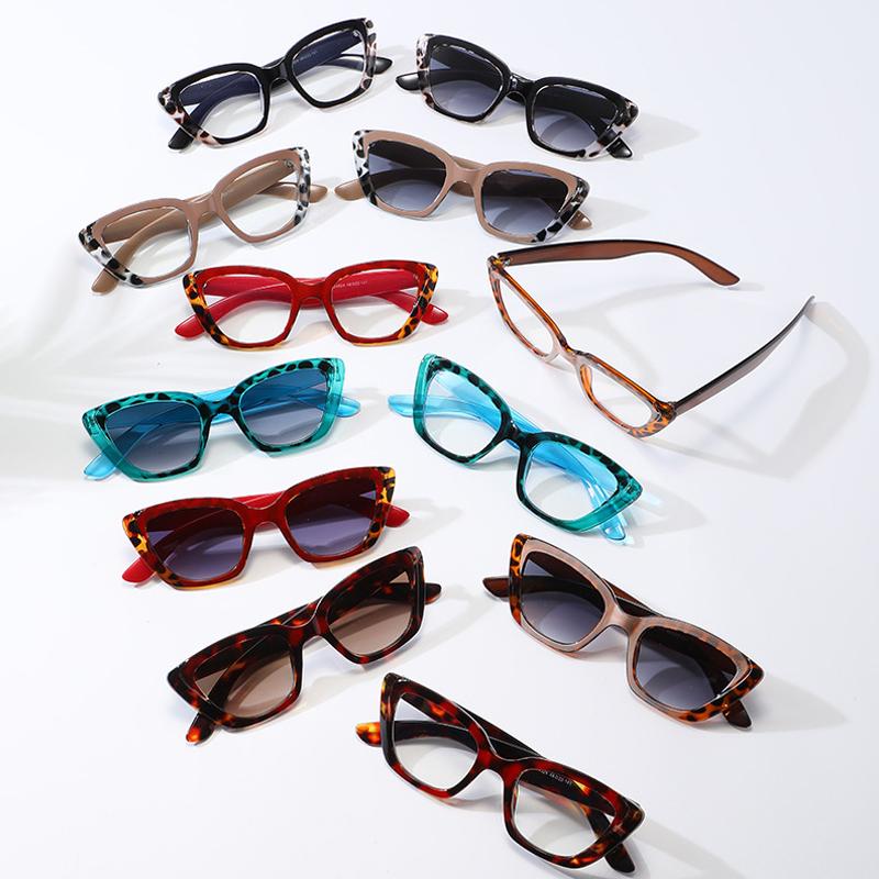  Fashion Cat Eye Sunglasses Women Fashion Pattern Leopard Gradient Shades UV400