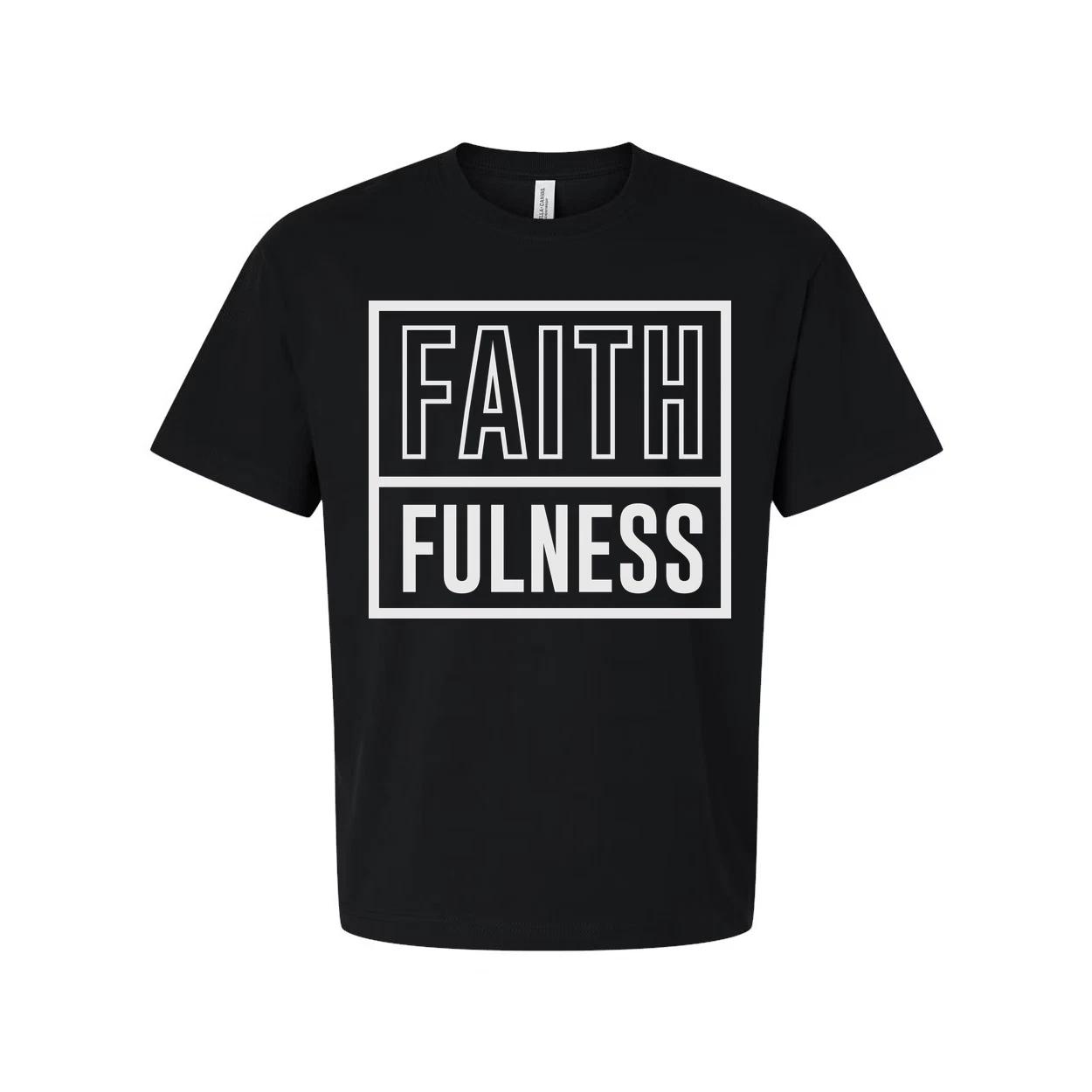 

Christian Faithfulness Graphic T Shirt For Unisex Adults With Bold Boxed Design 2XL