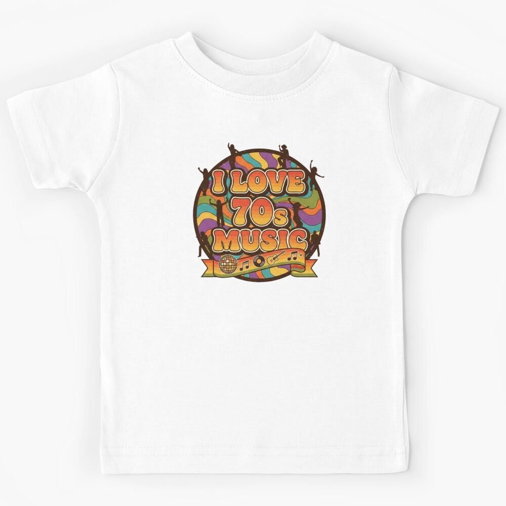 I Love 70 s Music vintage design Kids T-Shirt 150