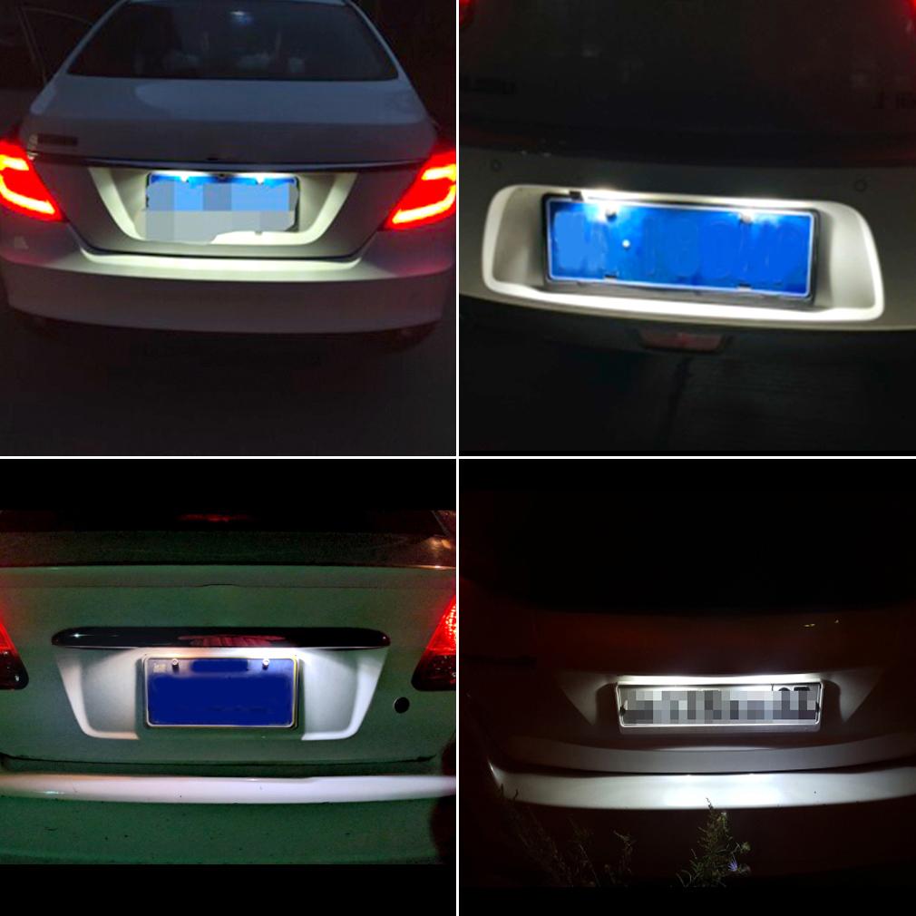 2 Stück Auto LED Kennzeichenleuchten Canbus Für Renault Clio Laguna Megane Twingo Master Vel Satis Espace Nummer Rücklichtlampe 6500K Weiß