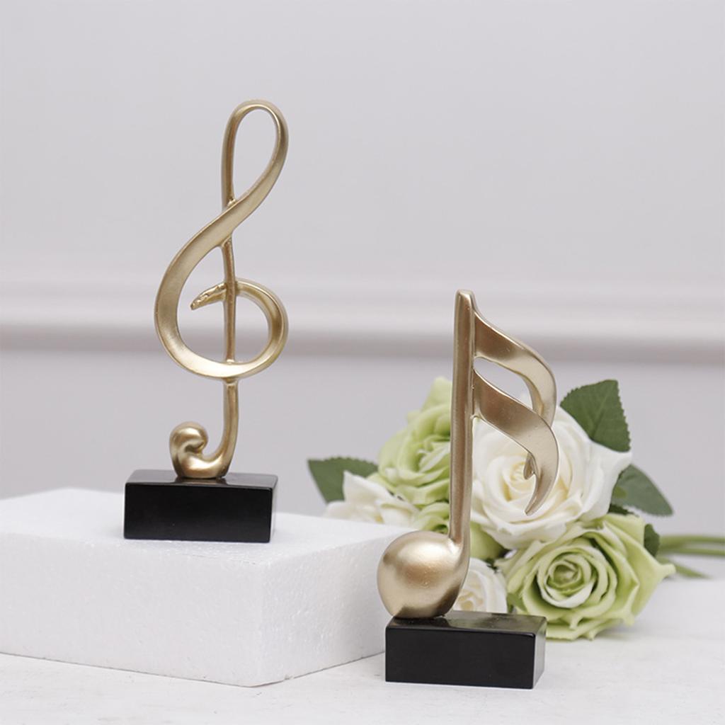 Resin Musical Notes Model Ornaments Living Room Wine Cooler TV Cabinet Desktop Decorative Crafts Desk Ornaments Home Decor